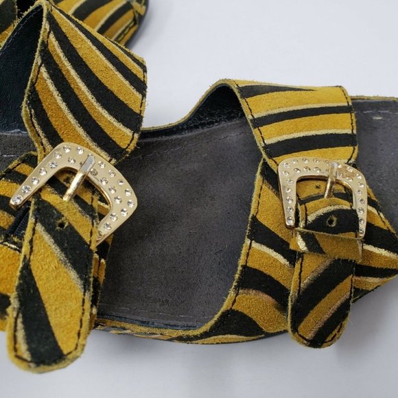 HELLE COMFORT DANYA TORMES TIGER SANDALS MULES 38 - Picture 7 of 10